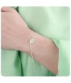 Ornamental CZ Silver Bracelet BRS-739